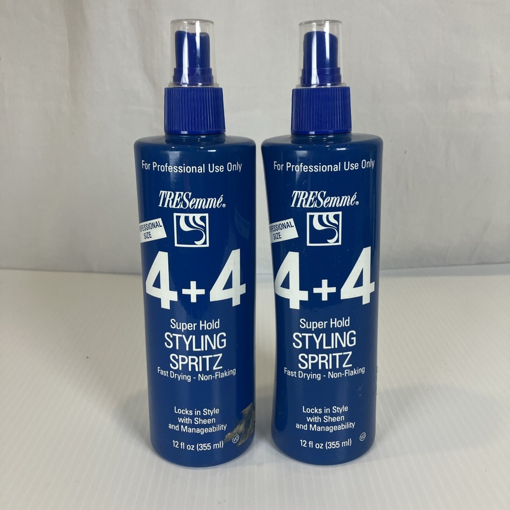 x 2 Tresemme 4+4 Super Hold Styling Spritz 12 Oz‎ (RARE) Vintage NOS 1994